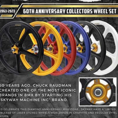 60th Anniversary Tuff Wheels in Blue with Gold Hubs!